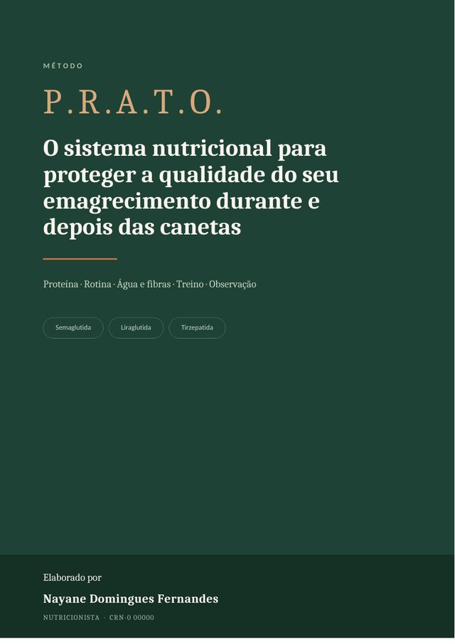 Capa do guia Método P.R.A.T.O., de Nayane Domingues Fernandes